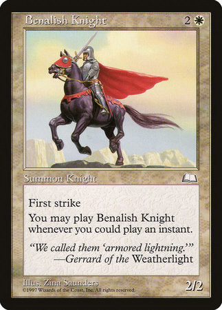 Benalish Knight [Weatherlight] | Magic Magpie