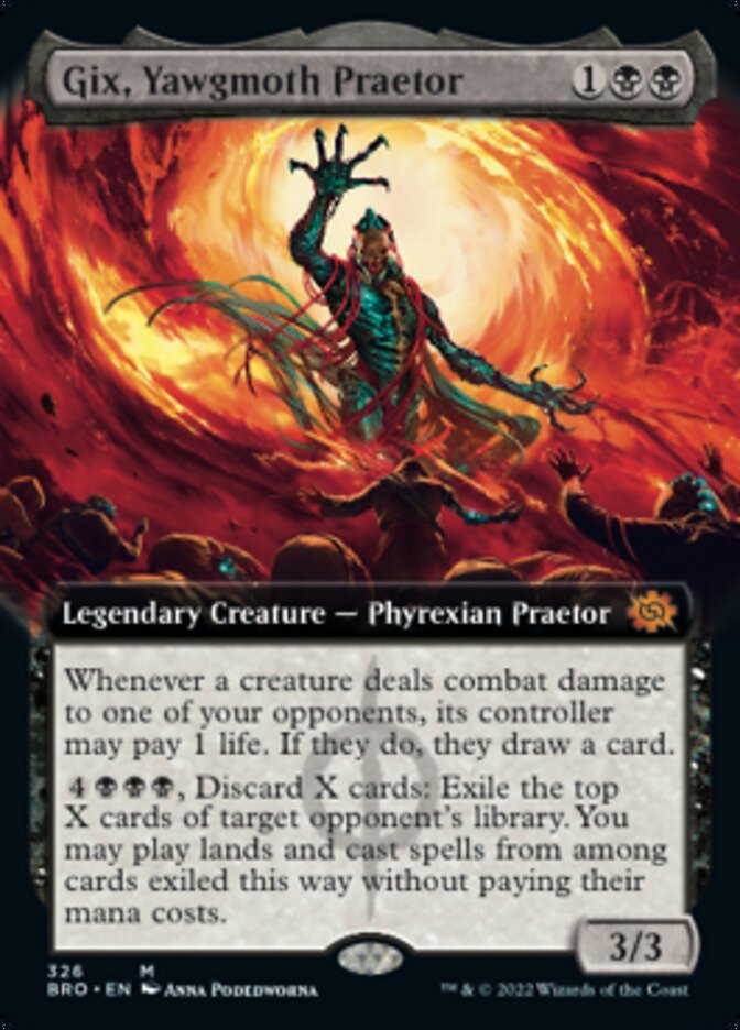 Gix, Yawgmoth Praetor (Extended Art) [The Brothers' War] | Magic Magpie