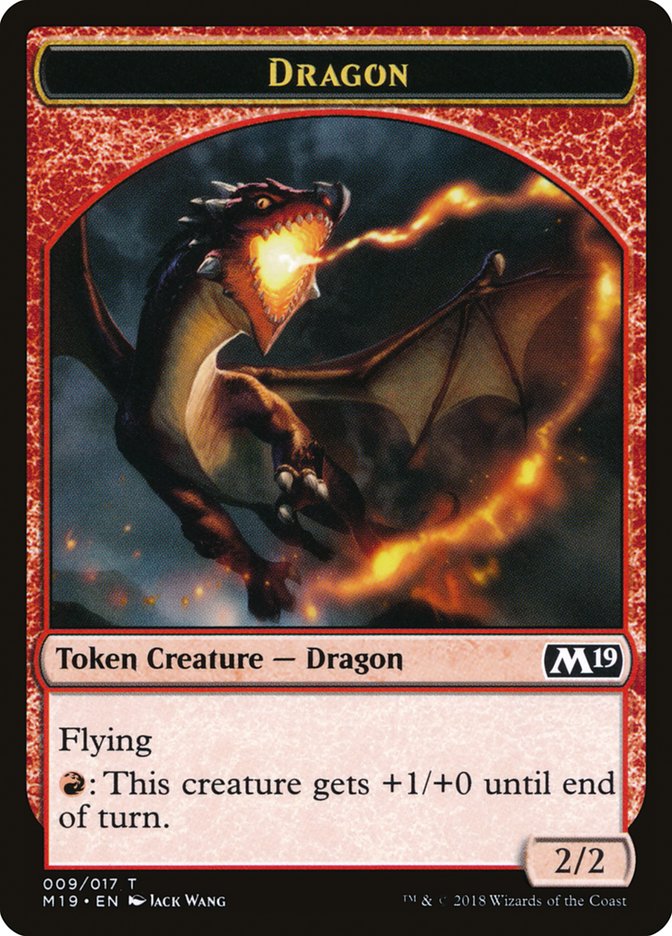 Dragon (009/017) [Core Set 2019 Tokens] | Magic Magpie