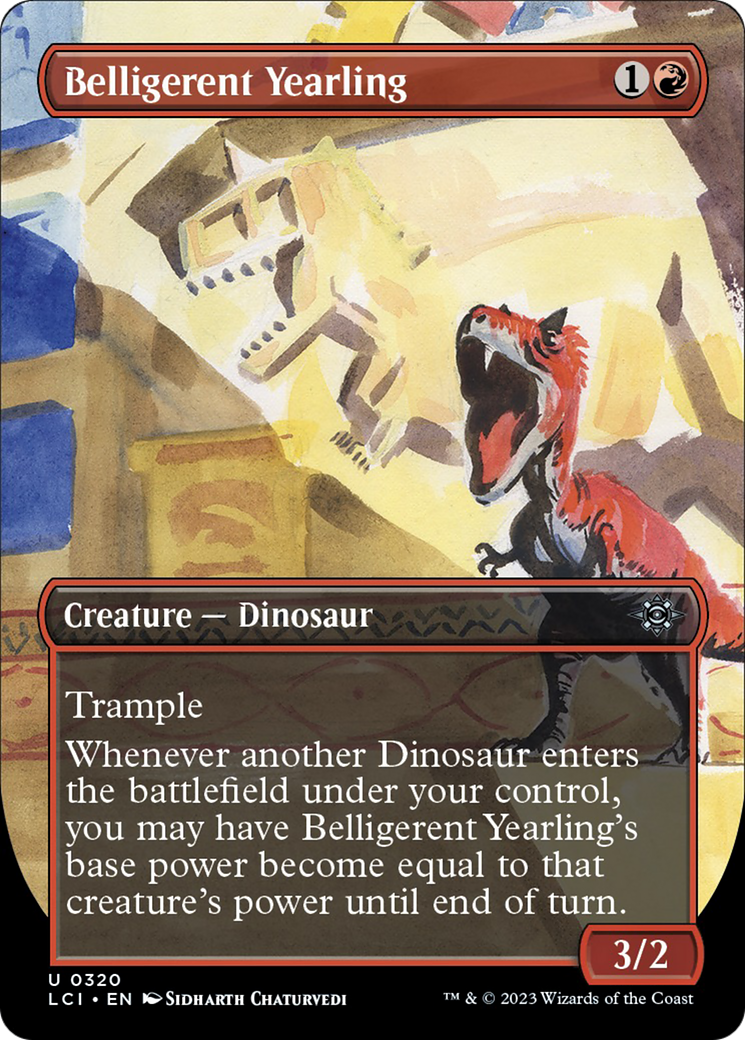 Belligerent Yearling (Borderless) [The Lost Caverns of Ixalan] | Magic Magpie