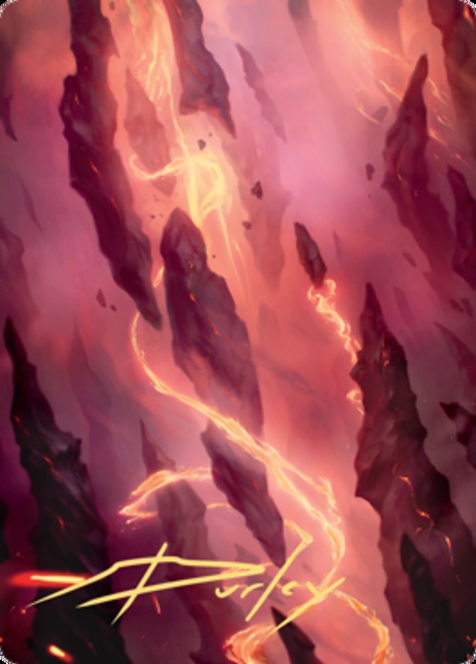 Mountain 1 Art Card (Gold-Stamped Signature) [Zendikar Rising Art Series] | Magic Magpie