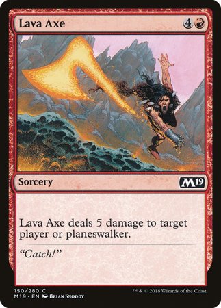 Lava Axe [Core Set 2019] | Magic Magpie