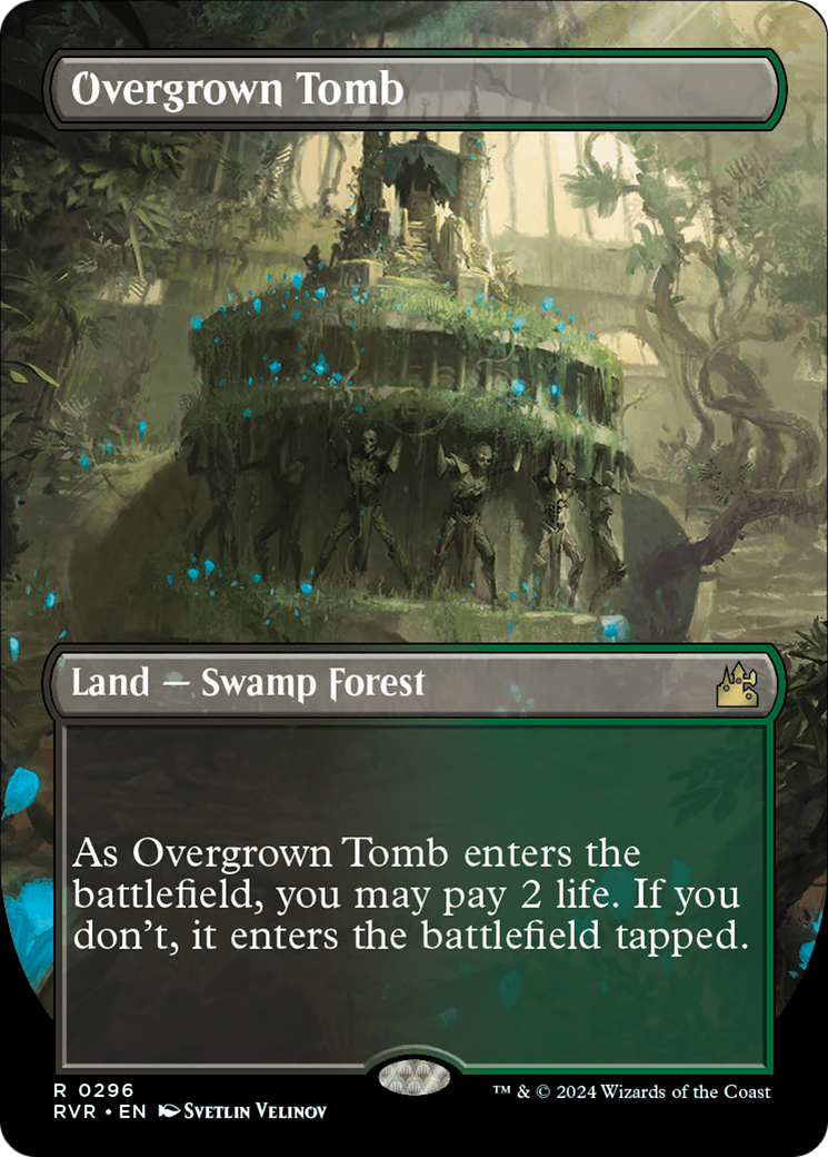 Overgrown Tomb (Borderless) [Ravnica Remastered] | Magic Magpie