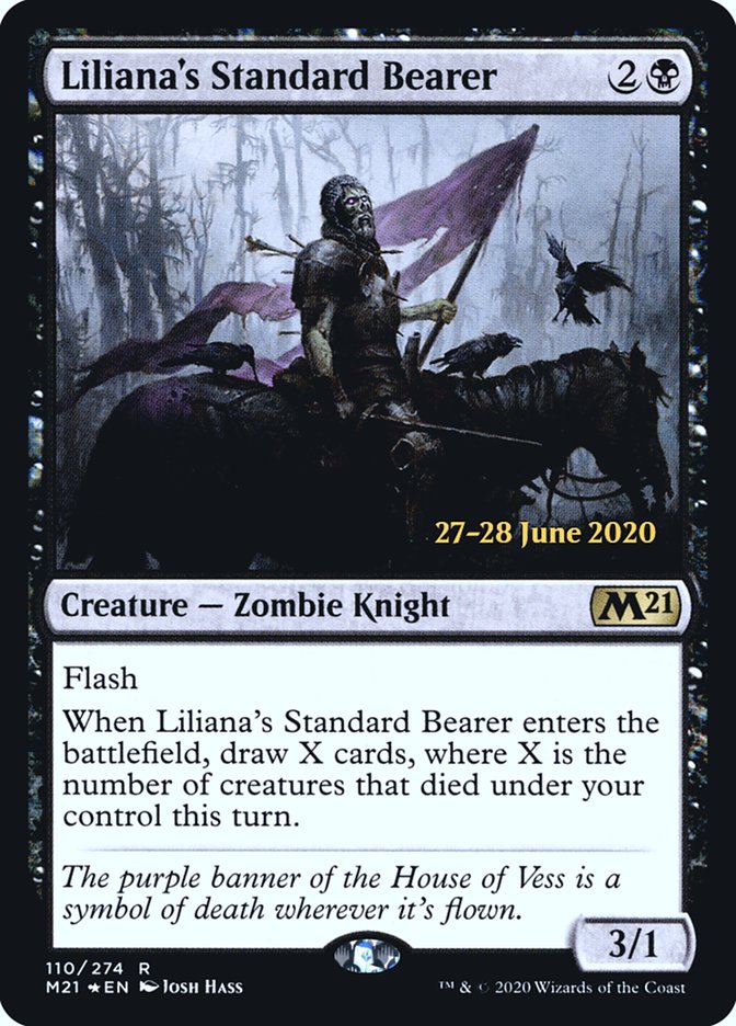Liliana's Standard Bearer  [Core Set 2021 Prerelease Promos] | Magic Magpie