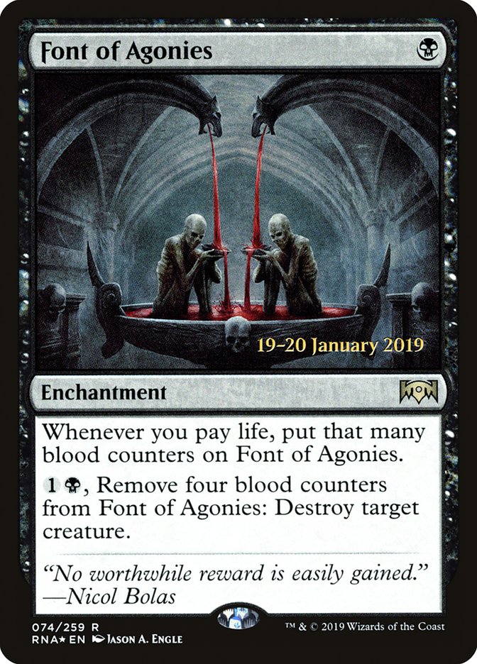 Font of Agonies [Ravnica Allegiance Prerelease Promos] | Magic Magpie