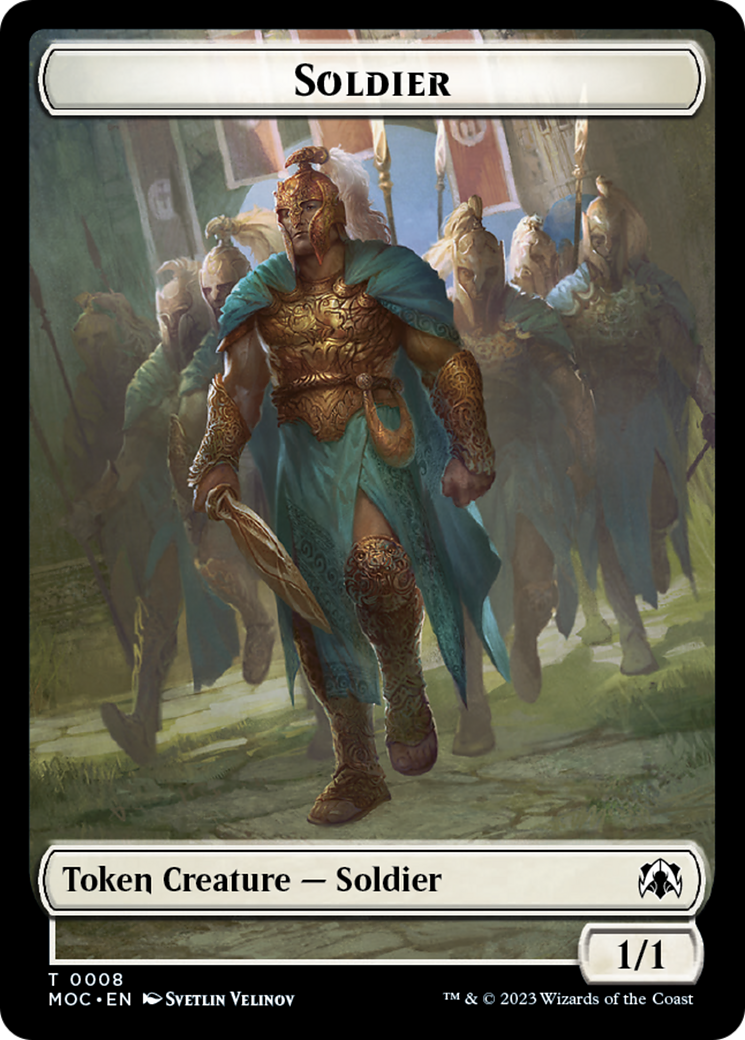Vampire Knight // Soldier Double-Sided Token [March of the Machine Commander Tokens] | Magic Magpie