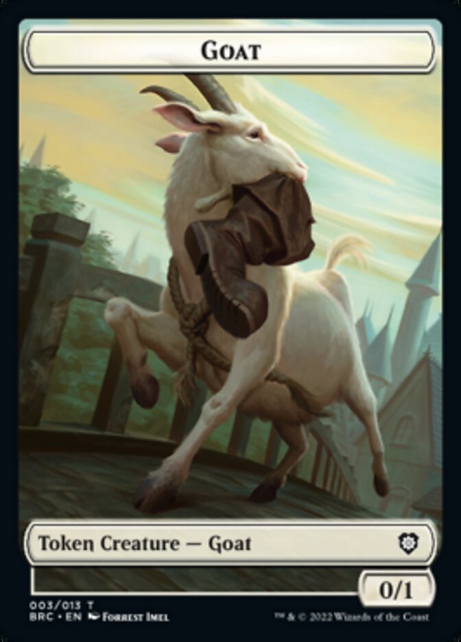 Construct (008) // Goat Double-Sided Token [The Brothers' War Commander Tokens] | Magic Magpie