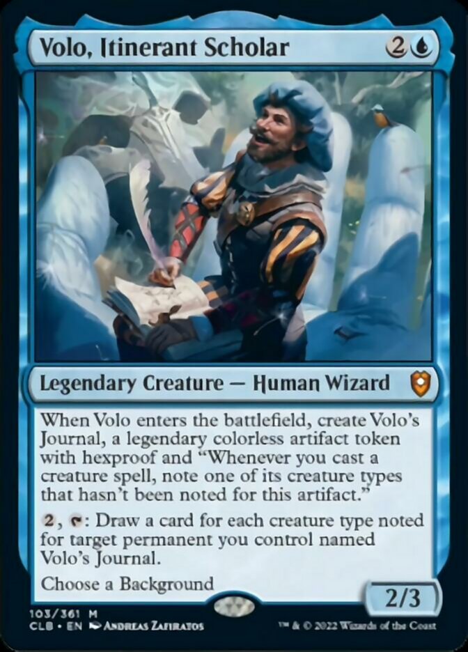 Volo, Itinerant Scholar [Commander Legends: Battle for Baldur's Gate] | Magic Magpie