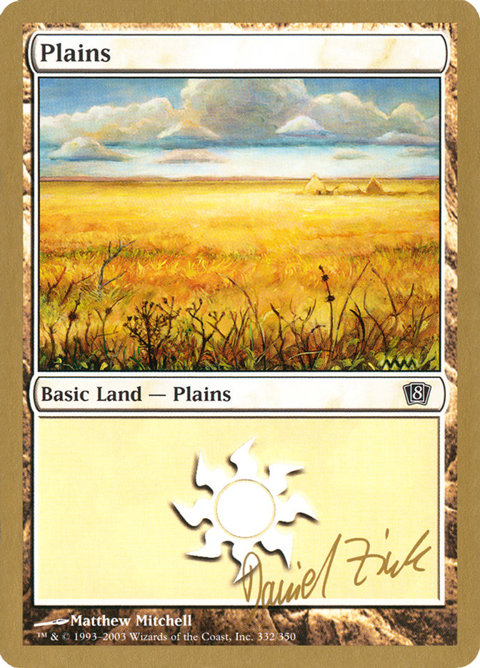 Plains (dz332) (Daniel Zink) [World Championship Decks 2003] | Magic Magpie