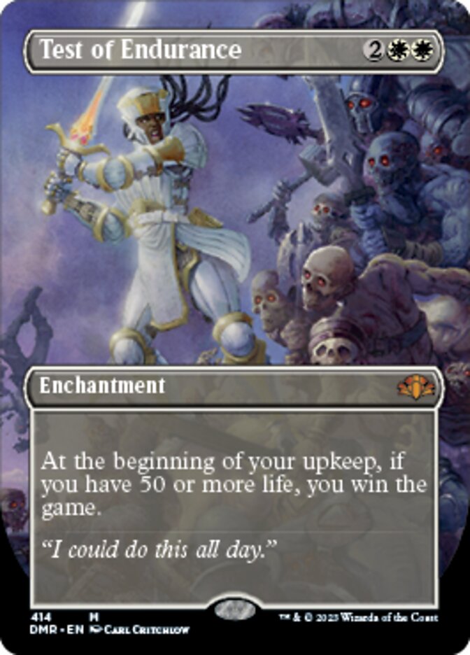 Test of Endurance (Borderless Alternate Art) [Dominaria Remastered] | Magic Magpie