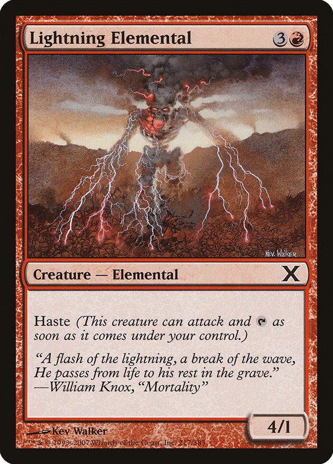 Lightning Elemental [Tenth Edition] | Magic Magpie