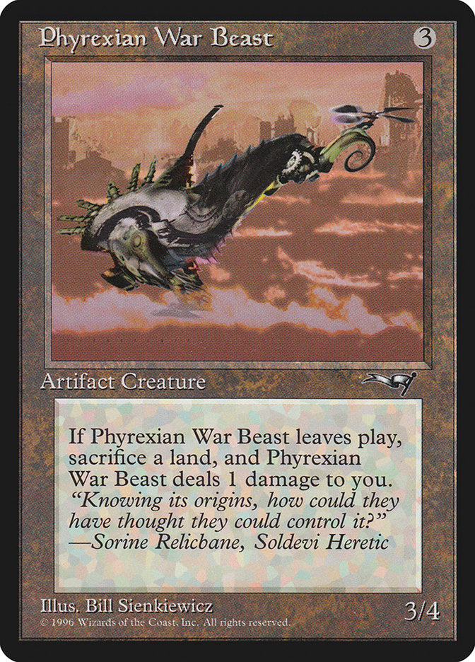 Phyrexian War Beast (Signature on Left) [Alliances] | Magic Magpie