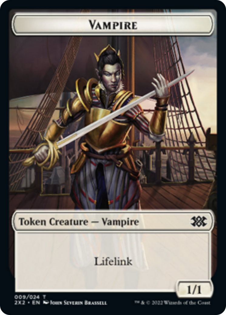 Elemental // Vampire Double-sided Token [Double Masters 2022 Tokens] | Magic Magpie