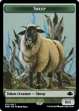 Zombie // Sheep Double-Sided Token [Dominaria Remastered Tokens] | Magic Magpie
