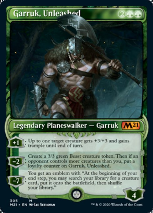 Garruk, Unleashed (Showcase) [Core Set 2021] | Magic Magpie