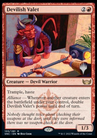 Devilish Valet (Promo Pack) [Streets of New Capenna Promos] | Magic Magpie