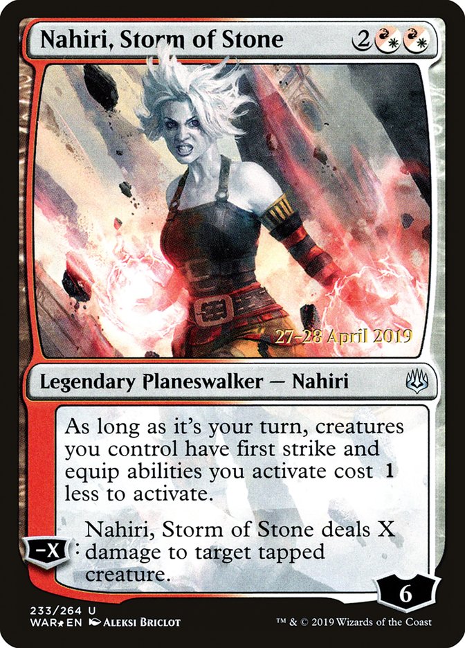 Nahiri, Storm of Stone  [War of the Spark Prerelease Promos] | Magic Magpie