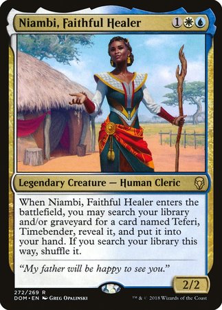 Niambi, Faithful Healer [Dominaria] | Magic Magpie