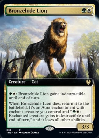 Bronzehide Lion (Extended Art) [Theros Beyond Death] | Magic Magpie