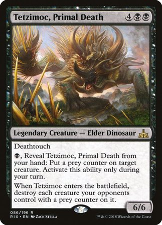 Tetzimoc, Primal Death [Rivals of Ixalan] | Magic Magpie