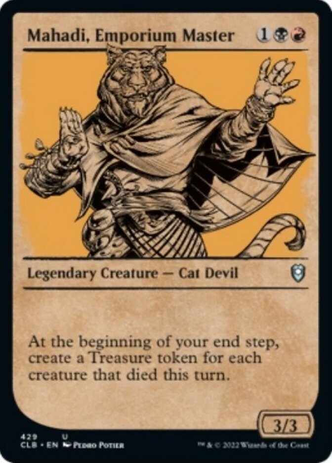 Mahadi, Emporium Master (Showcase) [Commander Legends: Battle for Baldur's Gate] | Magic Magpie