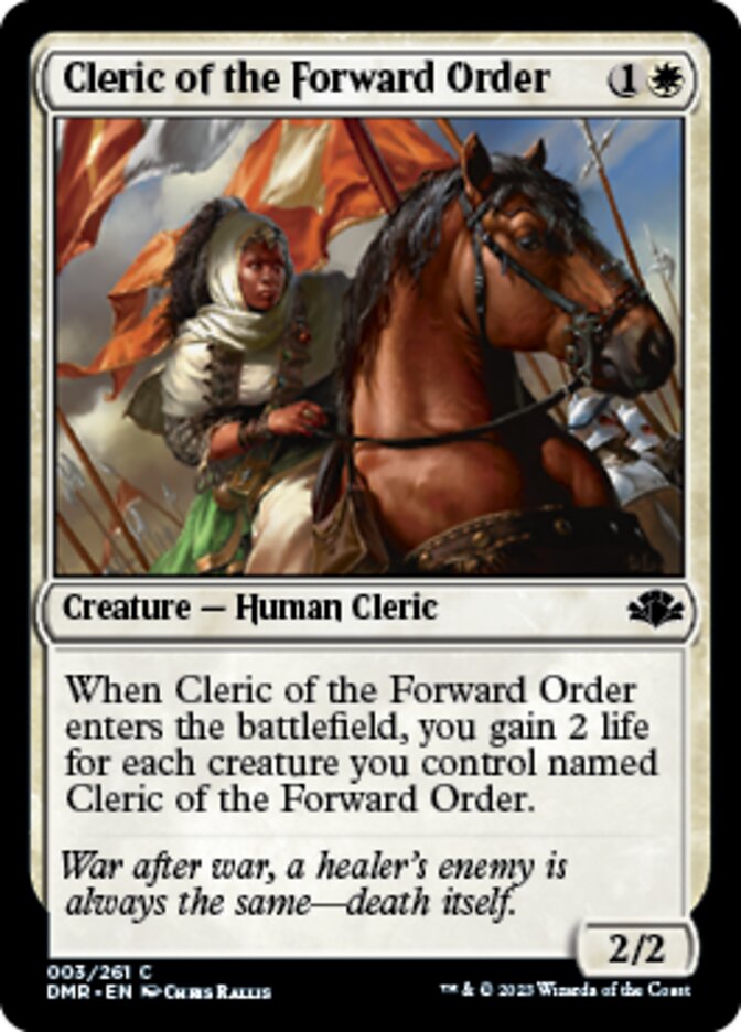 Cleric of the Forward Order [Dominaria Remastered] | Magic Magpie