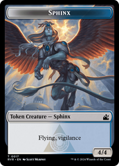 Bird // Sphinx Double-Sided Token [Ravnica Remastered Tokens] | Magic Magpie