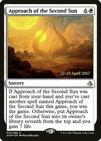 Approach of the Second Sun [Amonkhet Promos] | Magic Magpie