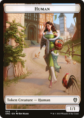 Human // Spirit Double-Sided Token [Phyrexia: All Will Be One Commander Tokens] | Magic Magpie