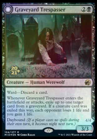 Graveyard Trespasser // Graveyard Glutton [Innistrad: Midnight Hunt Prerelease Promos] | Magic Magpie