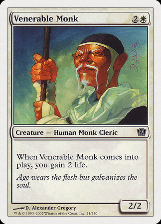 Venerable Monk [Ninth Edition] | Magic Magpie