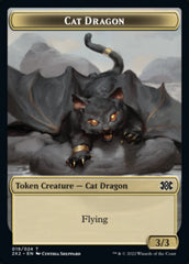Cat Dragon // Treasure Double-sided Token [Double Masters 2022 Tokens] | Magic Magpie