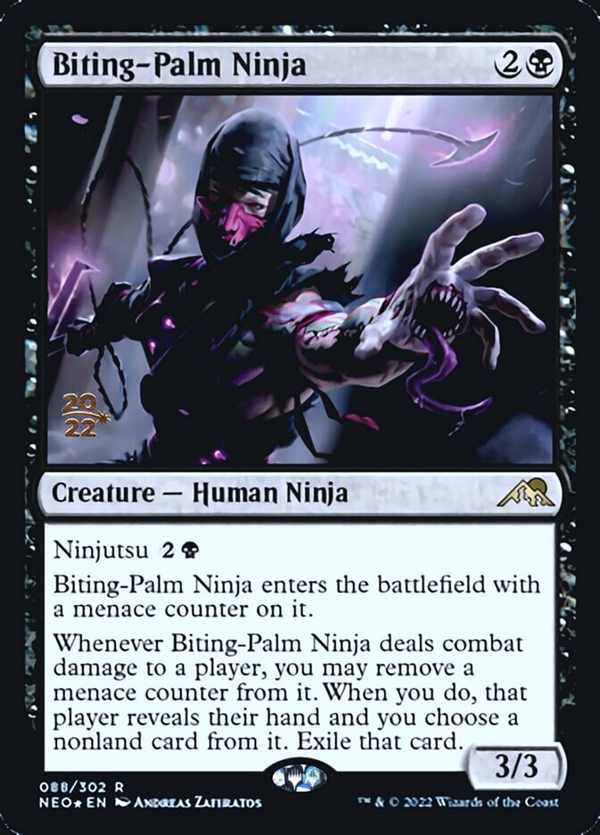 Biting-Palm Ninja [Kamigawa: Neon Dynasty Prerelease Promos] | Magic Magpie