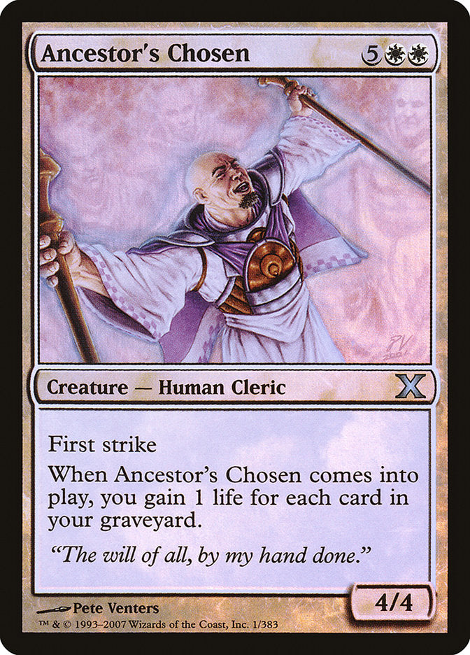 Ancestor's Chosen (Premium Foil) [Tenth Edition] | Magic Magpie