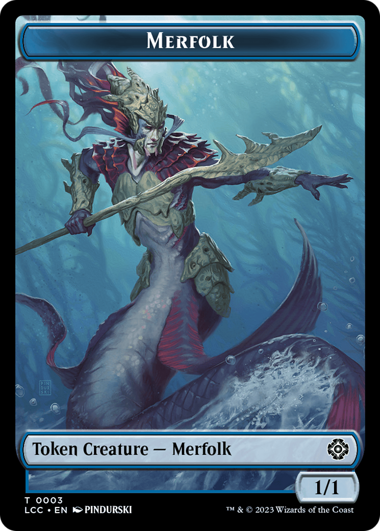 Boar // Merfolk (0003) Double-Sided Token [The Lost Caverns of Ixalan Commander Tokens] | Magic Magpie