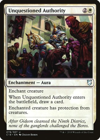 Unquestioned Authority [Commander 2018] | Magic Magpie