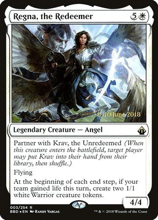 Regna, the Redeemer [Battlebond Promos] | Magic Magpie