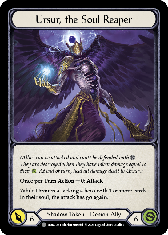 Blasmophet, the Soul Harvester // Ursur, the Soul Reaper [MON219 // MON220] 1st Edition Normal | Magic Magpie