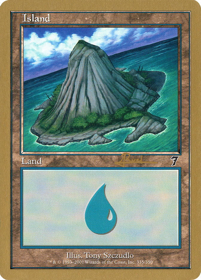 Island (ar335) (Antoine Ruel) [World Championship Decks 2001] | Magic Magpie