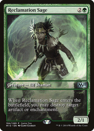 Reclamation Sage [Magic 2015 Promos] | Magic Magpie