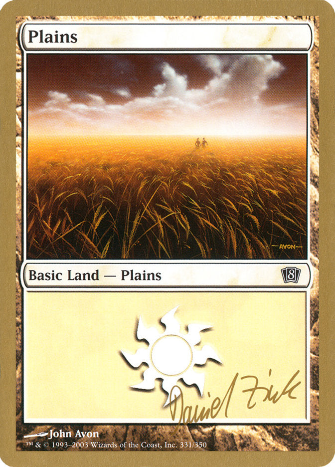 Plains (dz331) (Daniel Zink) [World Championship Decks 2003] | Magic Magpie