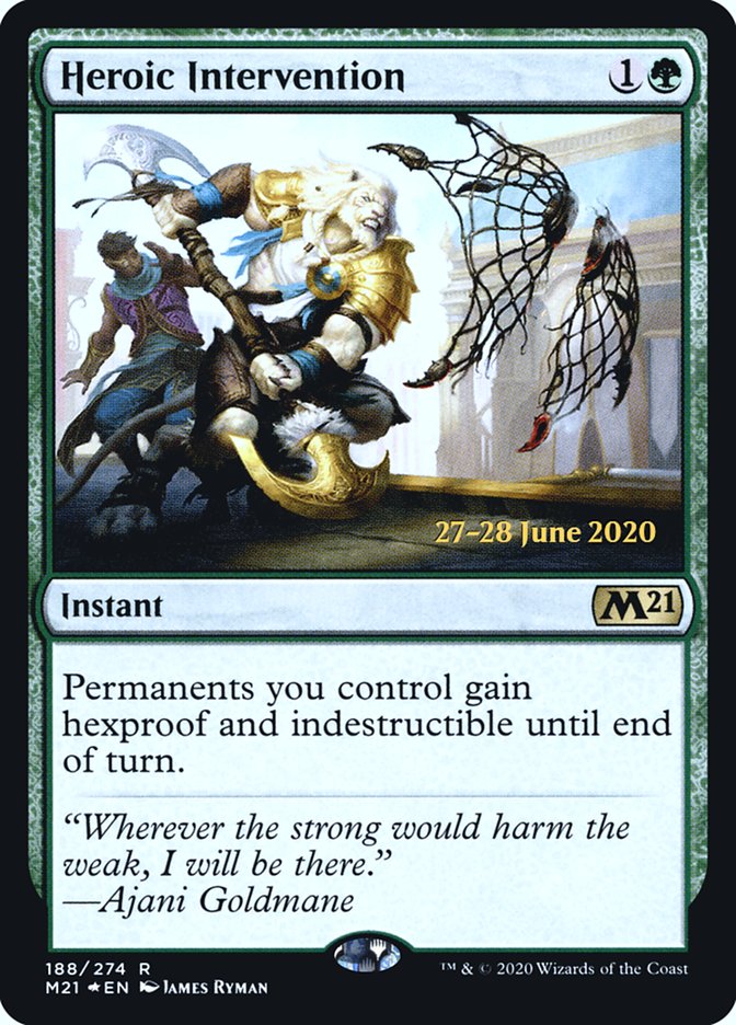 Heroic Intervention  [Core Set 2021 Prerelease Promos] | Magic Magpie