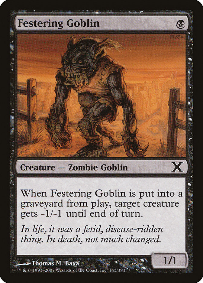 Festering Goblin [Tenth Edition] | Magic Magpie