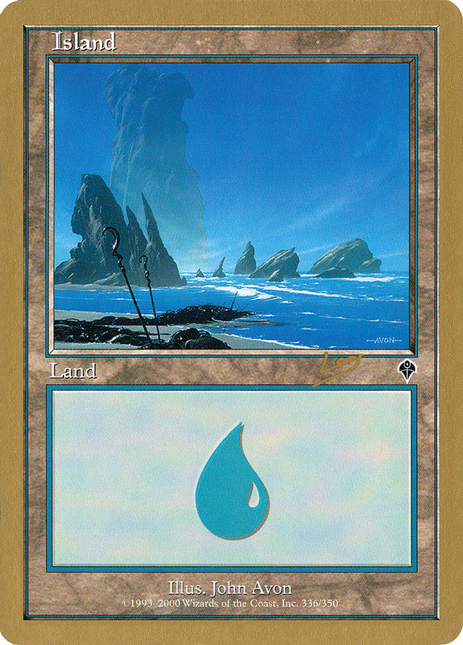 Island (rl336) (Raphael Levy) [World Championship Decks 2002] | Magic Magpie