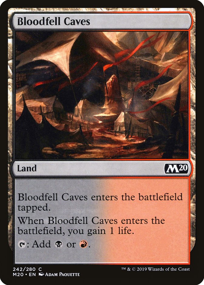 Bloodfell Caves [Core Set 2020] | Magic Magpie