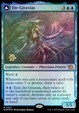 Jin-Gitaxias // The Great Synthesis [March of the Machine Prerelease Promos] | Magic Magpie