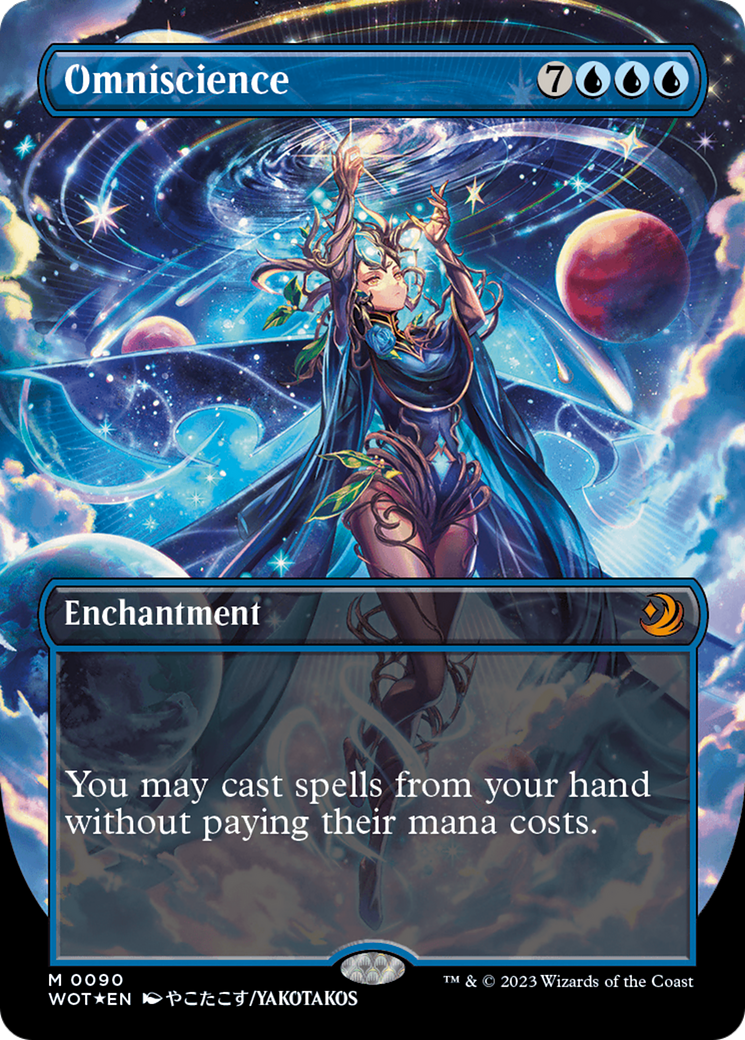 Omniscience (Anime Borderless) (Confetti Foil) [Wilds of Eldraine: Enchanting Tales] | Magic Magpie