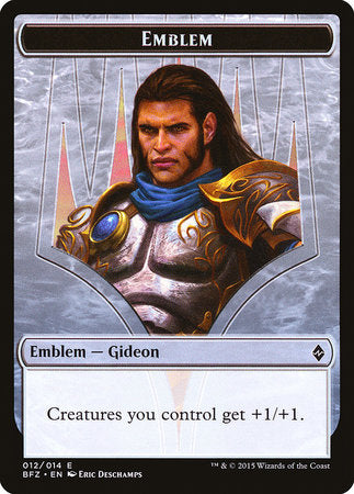 Emblem - Gideon, Ally of Zendikar [Battle for Zendikar Tokens] | Magic Magpie
