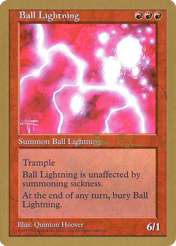 Ball Lightning (Ben Rubin) [World Championship Decks 1998] | Magic Magpie