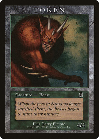 Beast Token (Odyssey) [Magic Player Rewards 2001] | Magic Magpie